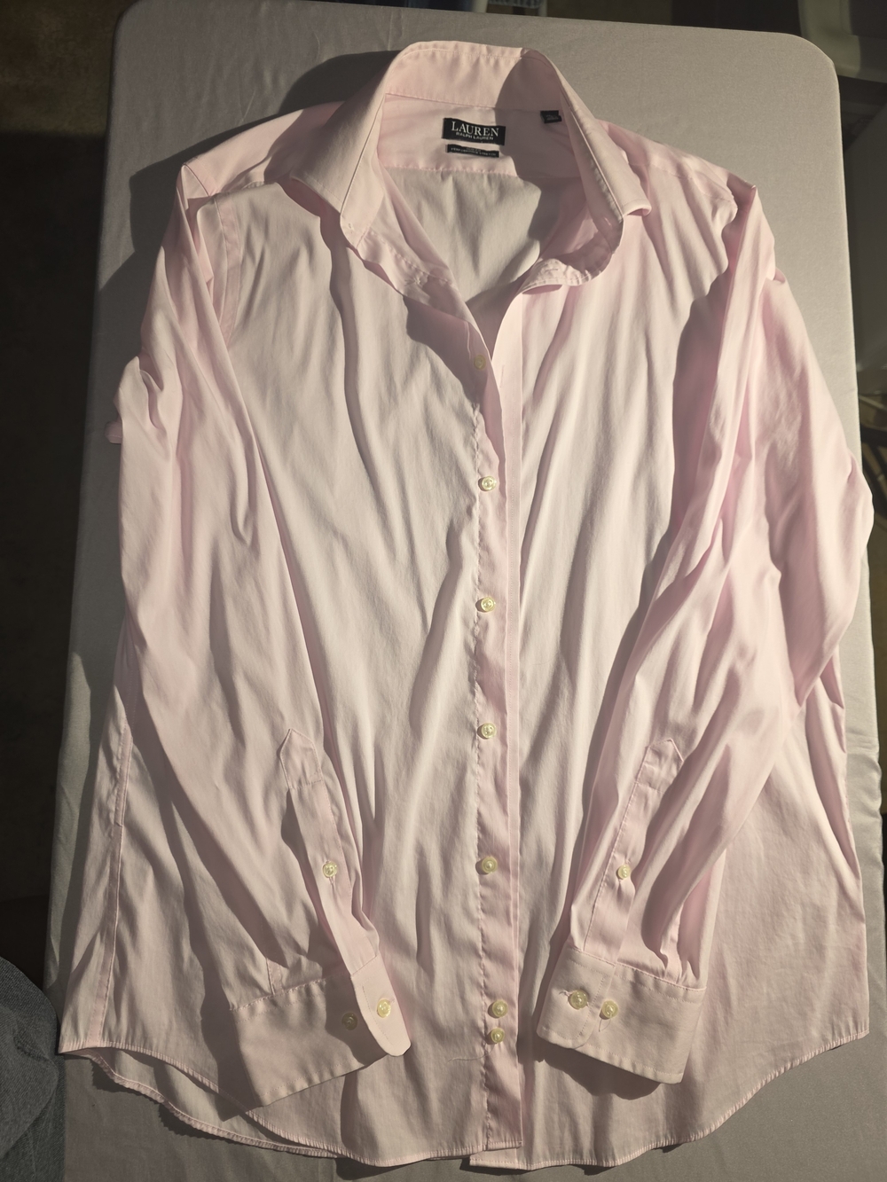 Ralph Lauren Light Pink Long-Sleeve Dress Shirt 16.5" Neck
